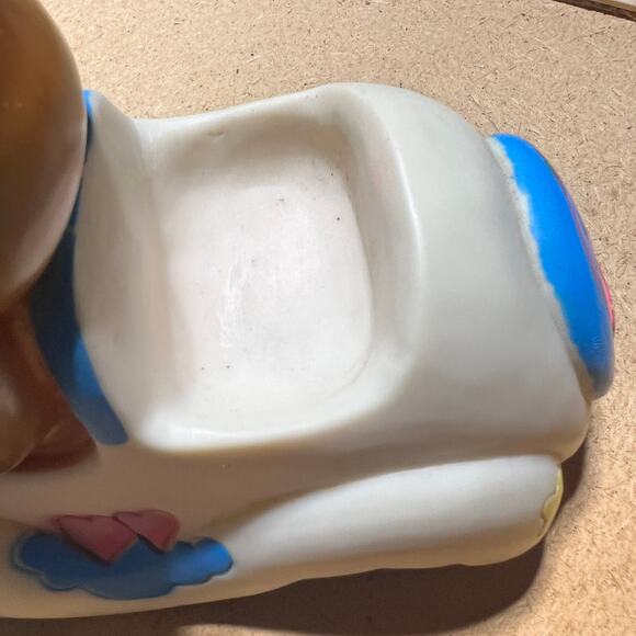 American Greetings AGC Tenderheart 80’s Brown Care Bear Rubber car Toy Vtg - Picture 14 of 16